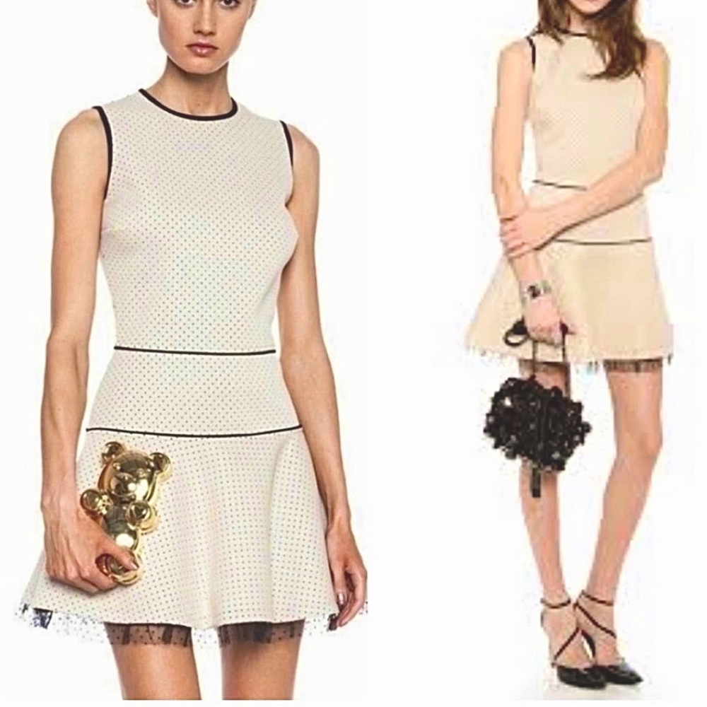 VINTAGE Red Valentino Fit & Flare Beige Cocktail Dress. Size 38, US 2/XS